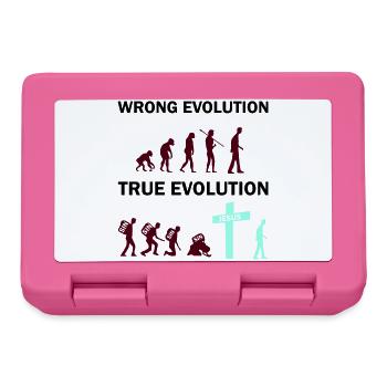 Evolution to the Cross: Faith Wins - Lunchbox - pink - Front