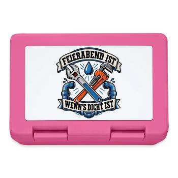Feierabend mit Werkzeugfreude - Brotdose - Pink - Vorne