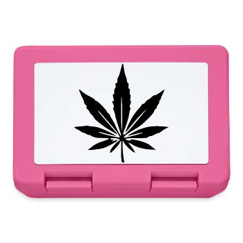 Hanf Hanfblatt Geschenk  - Brotdose - Pink - Vorne