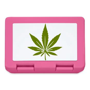 Hanf Hanfblatt Cannabis Geschenk Kiffer - Brotdose - Pink - Vorne