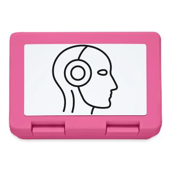 Ikon der Roboterkopf-Profillinie - Brotdose - Pink - Vorne