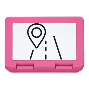 GPS-Straßennavigationslinien-Symbol - Brotdose - Pink - Vorne
