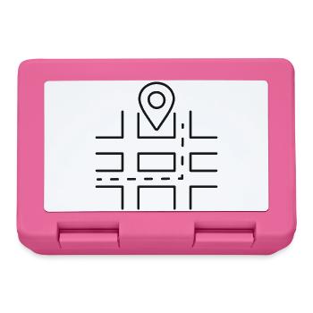 GPS-Straßenkarten-Linien-Symbol - Brotdose - Pink - Vorne