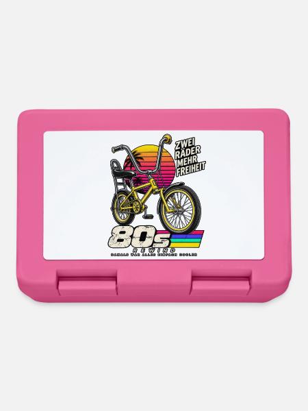 80er BMX Freiheit – Zweiräder - Brotdose - Pink