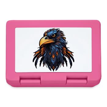 Adler Kopf Bunt Illustration - Brotdose - Pink - Vorne