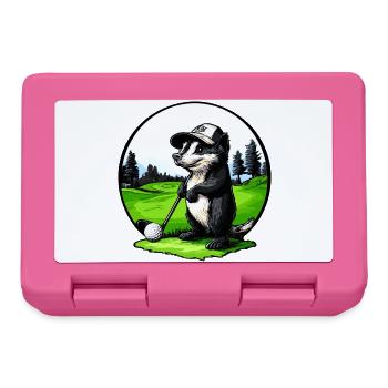 Stinktier Golfspieler - Brotdose - Pink - Vorne