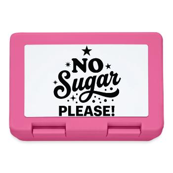 Kein Zucker bitte Handlettered-Design - Brotdose - Pink - Vorne