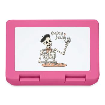 Bone Jour – Skelettgruß - Brotdose - Pink - Vorne