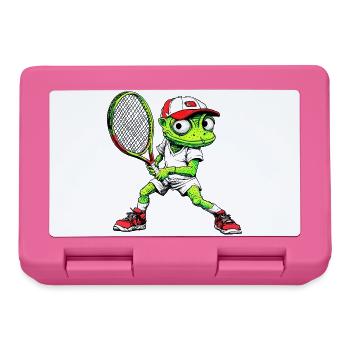 Chamäleone Tennis / Tennisspieler Chamäleon - Brotdose - Pink - Vorne