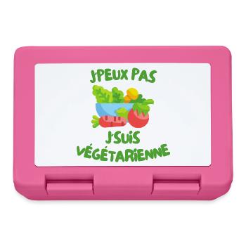 J'peux pas j'suis végétarienne - Boîte à goûter - rose - Devant