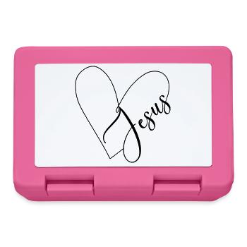 Jesus Heart Heart Line - Lunchbox - pink - Front