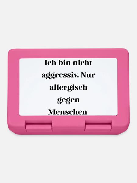 Sarcasm not aggressive - Lunchbox - pink