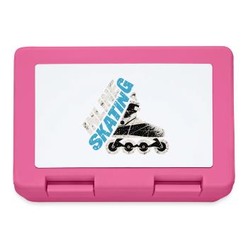 Inline Skating Retro Inliner Design - Brotdose - Pink - Vorne