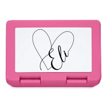 Eli Name Herzlinie - Brotdose - Pink - Vorne