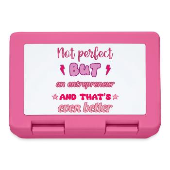 Not perfect, but entrepreneur, gift idea - Lunchbox - pink - Front