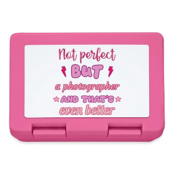 Not perfect, but photographer - Lunchbox - pink - Front