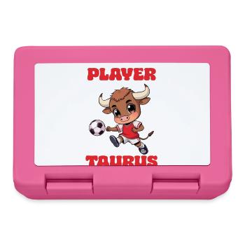 Fußball Fußballspieler Stier Sternzeichen Taurus - Brotdose - Pink - Vorne
