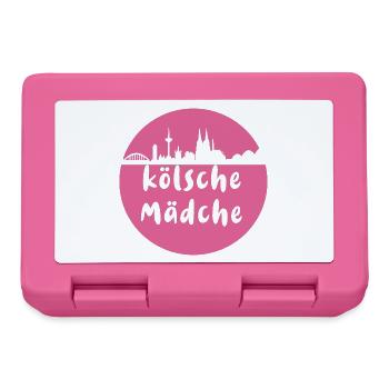 Köln, skyline,scherenschnitt,pink,kölsche mädche - Brotdose - Pink - Vorne