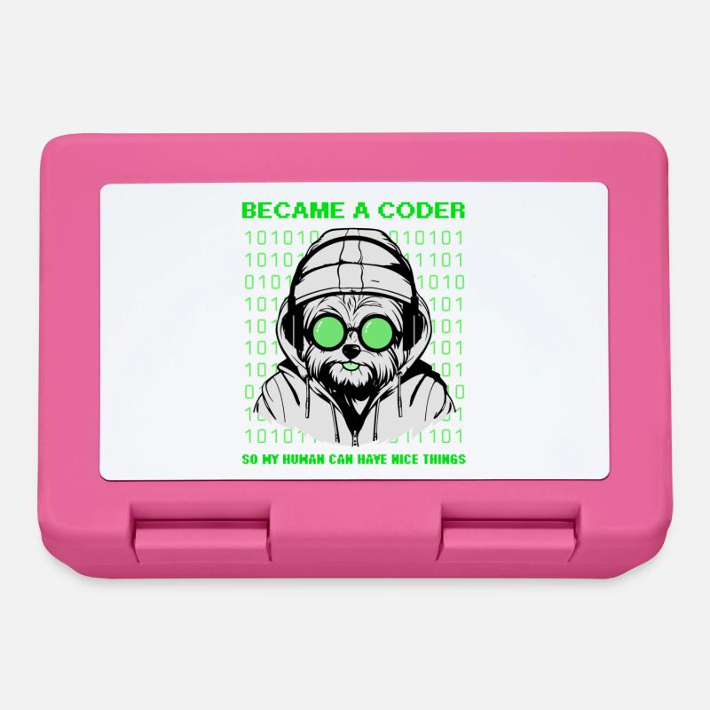 Became a Coder – Hacker Dog Binary Look - Brotdose - Pink