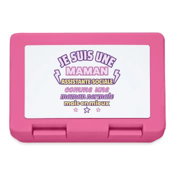 Maman assistante sociale, cadeau fête des mères - Boîte à goûter - rose - Devant