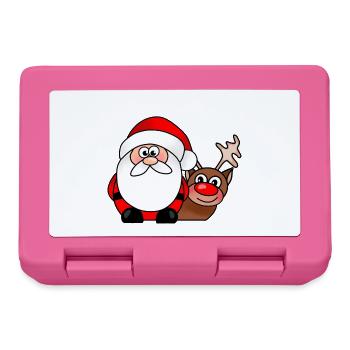 Dessin animé de Noël sur le Renne du Père Noël - Boîte à goûter - rose - Devant