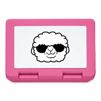 Sheep Sunglasses Party Sheep Lamb Cool Head - Lunchbox - pink - Front