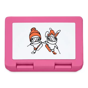 Bunny Bird Birthing Team Ski Bunny Ski Goggles Cap - Lunchbox - pink - Front