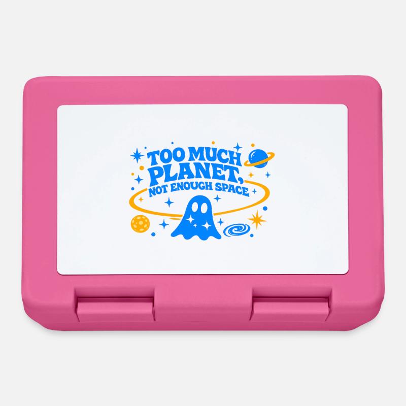 Too Much Planet | Not Enough Space | Electric Blue - Lunchbox - pink