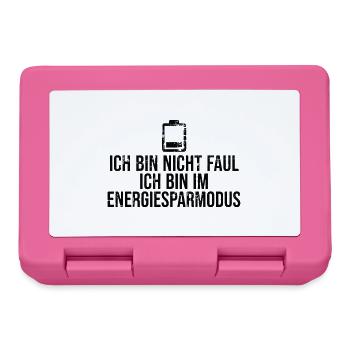 Energiesparmodus An Shirt | Lustiges Geschenk - Brotdose - Pink - Vorne