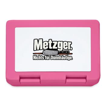 Metzger. Nichts für Dünnhäutige. – Lustiger Metzge - Brotdose - Pink - Vorne