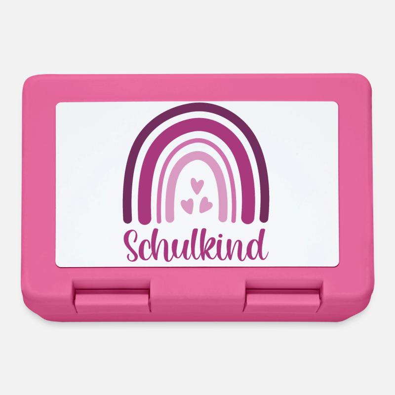 Schulkind Regenbogen Schulanfang Einschulung - Brotdose - Pink
