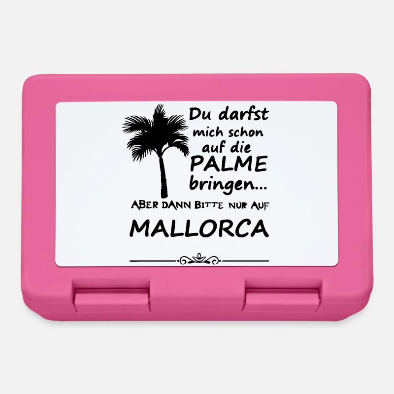 Palme auf Mallorca Urlaub Spruch Geschenk - Brotdose - Pink