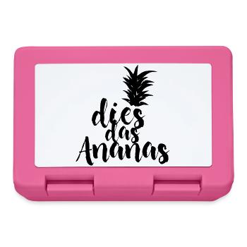 dies das Ananas - Brotdose - Pink - Vorne