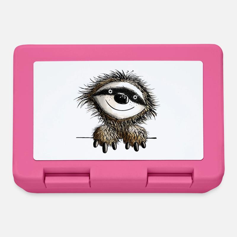 Smart Sloth - Sloths - Comic - Fun - Lunchbox - pink