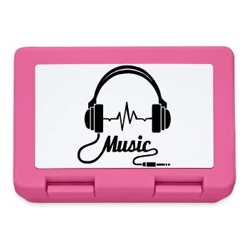 Earphones Music! - Lunchbox - pink - Front