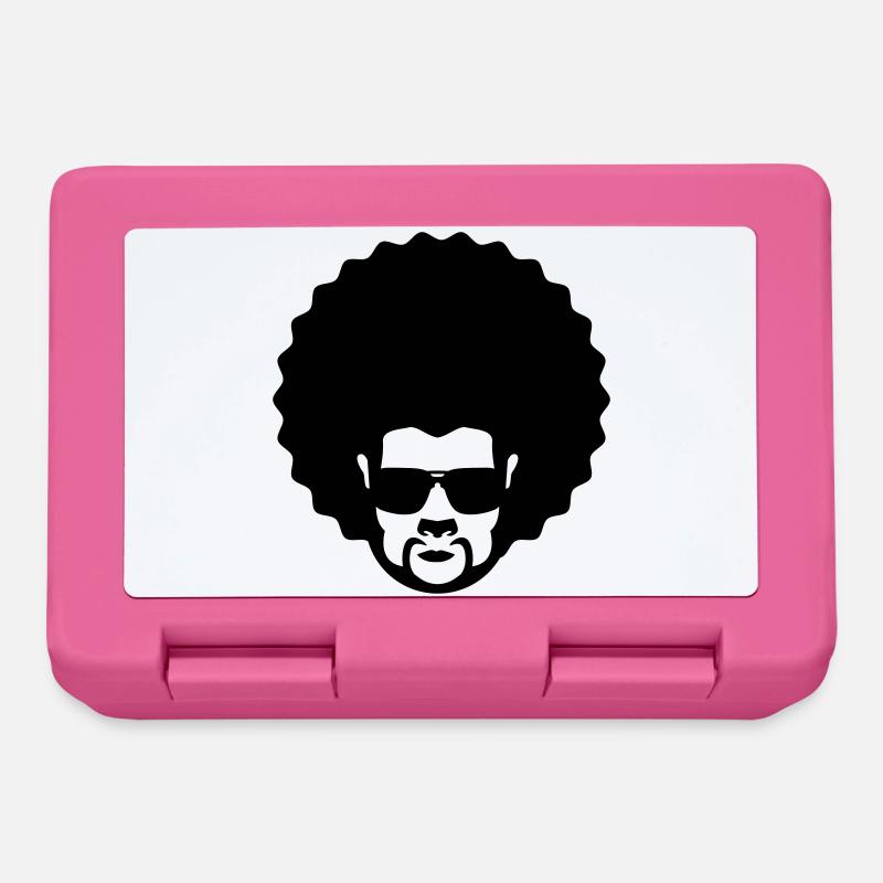 afro - Boîte à goûter - rose