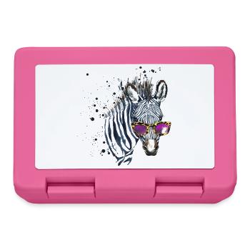 Animal Planet Zebra With Sunglasses - Lunchbox - pink - Front