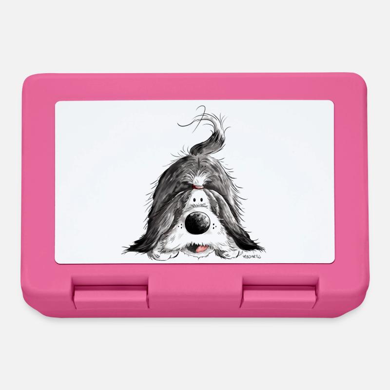 Bearded Collie - Boîte à goûter - rose