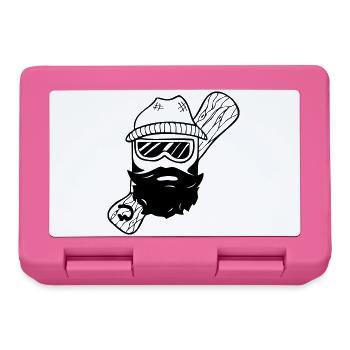 Bordure en bois barbue cool pour chemises et sweats à capuche - Boîte à goûter - rose - Devant