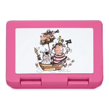 Funny farm pirates - pirate - buccaneers - Lunchbox - pink - Front