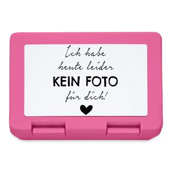 Ich habe heute leider kein Foto für dich! - Brotdose - Pink - Vorne