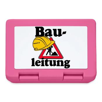 Party Shirt ,Feiern , Karneval, Bauleitung (25) - Brotdose - Pink - Vorne
