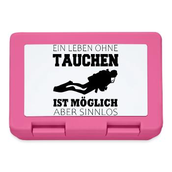 Taucher Tauchen - Brotdose - Pink - Vorne