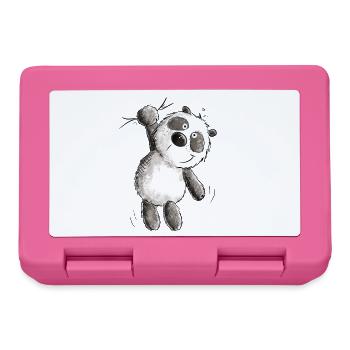 Panda se bloque I Panda Bear I Motif animal Pandas - Boîte à goûter - rose - Devant