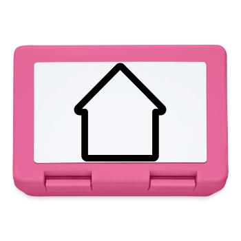 Minimal House Outline Icon For Home And Property - Lunchbox - pink - Front