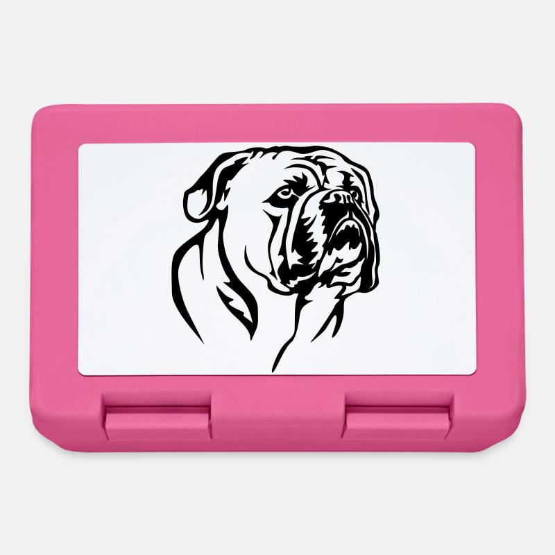 Continental Bulldog Kopf - Brotdose - Pink