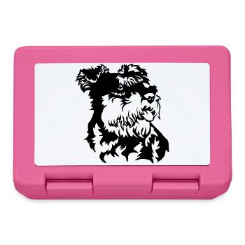 Zwergschnauzer Kopf - Brotdose - Pink - Vorne
