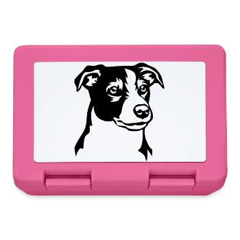 Jack Russell Terrier Head - Lunchbox - pink - Front