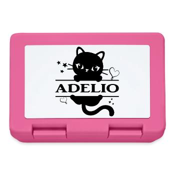 t-shirt Adelio chat t-shirt cadeau idée cadeau - Boîte à goûter - rose - Devant