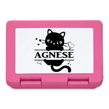 chat chat t-shirt Agnese t-shirt idée cadeau - Boîte à goûter - rose - Devant